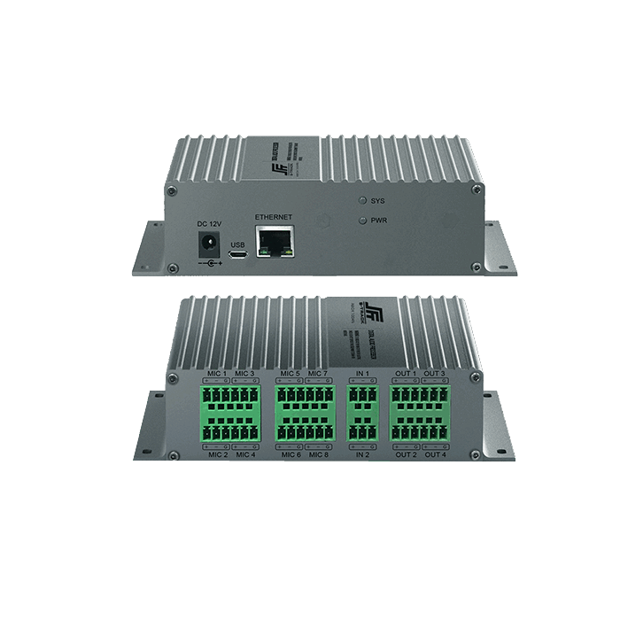 Mini boîtier de processeur audio numérique 10 en 4 sorties