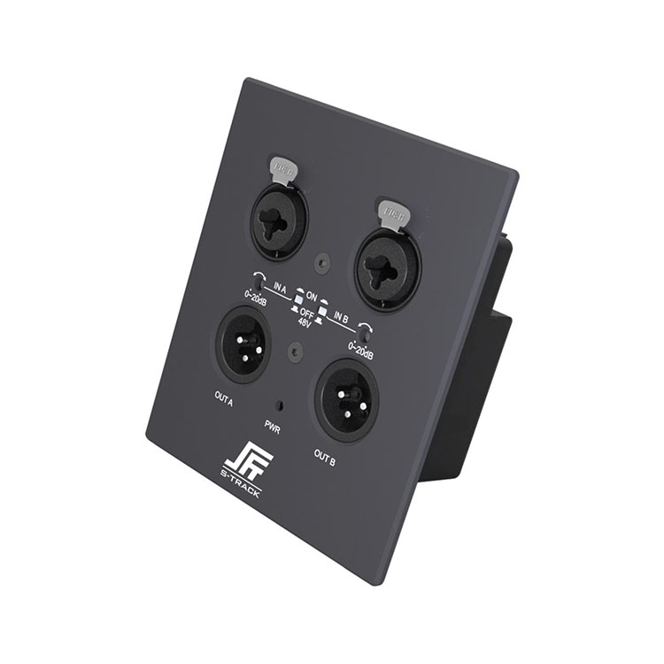 Interface audio réseau Dante 2 CH pour plaque murale